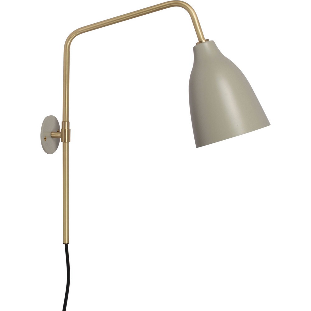 Renwil Inc-WS032-Browne - One Light Wall Sconce   Matte Brass/Siemens Grey Finish