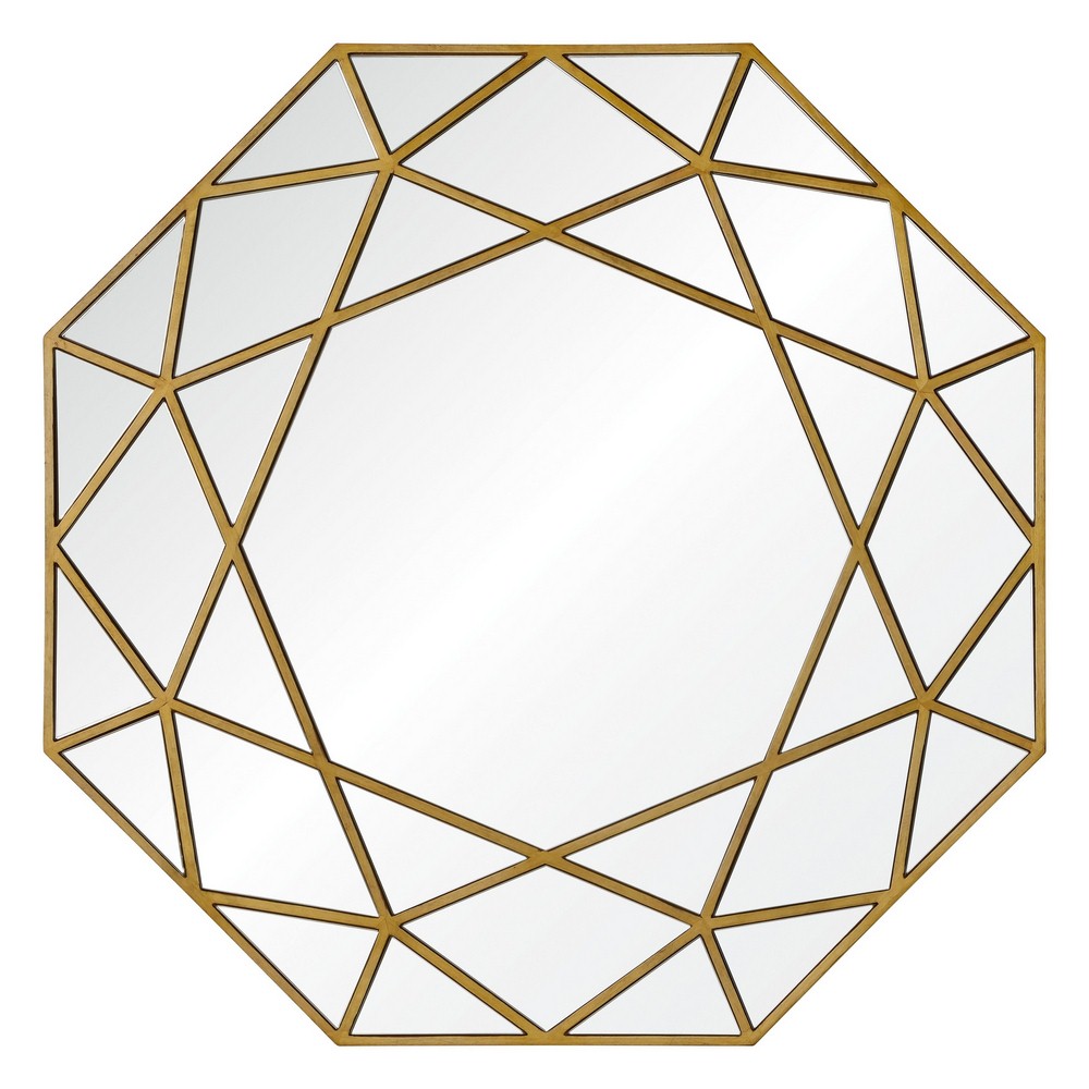 Renwil Inc-MT1649-Deloro - 40 Inch Large Octagon Mirror   Gold Finish