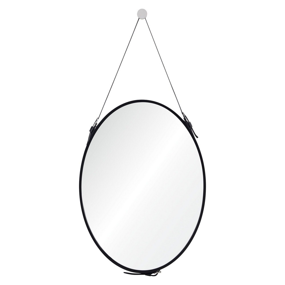 Renwil Inc-MT1670-Cordova - 50 Inch Medium Round Mirror   Black Finish