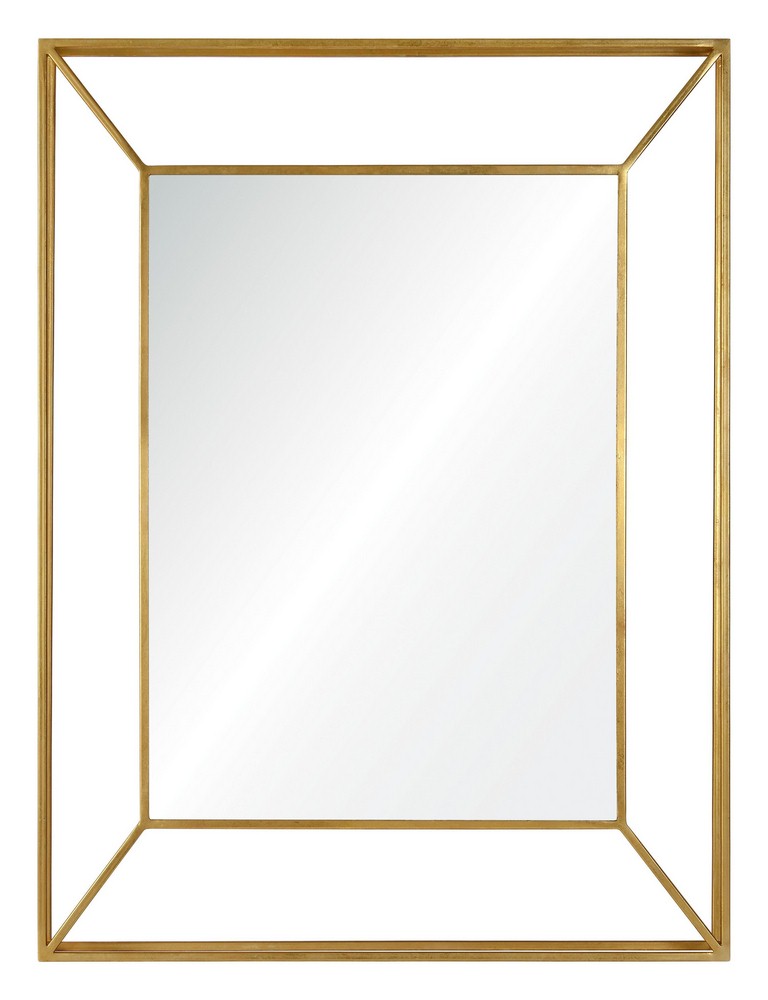 Renwil Inc-MT1676-Wilton - 40 Inch Medium Rectangular Mirror   Gold Finish