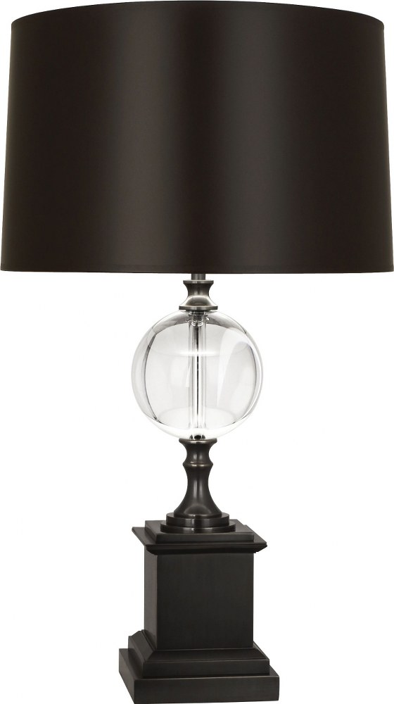 Robert Abbey Lighting-1014-Celine-1 Light Table Lamp-7 Inches Wide by 29.38 Inches High Deep Patina Bronze Bronze/Bright Silver Deep Patina Bronze/Crystal Ball Finish with Bronze Opaque Parchment/Brig