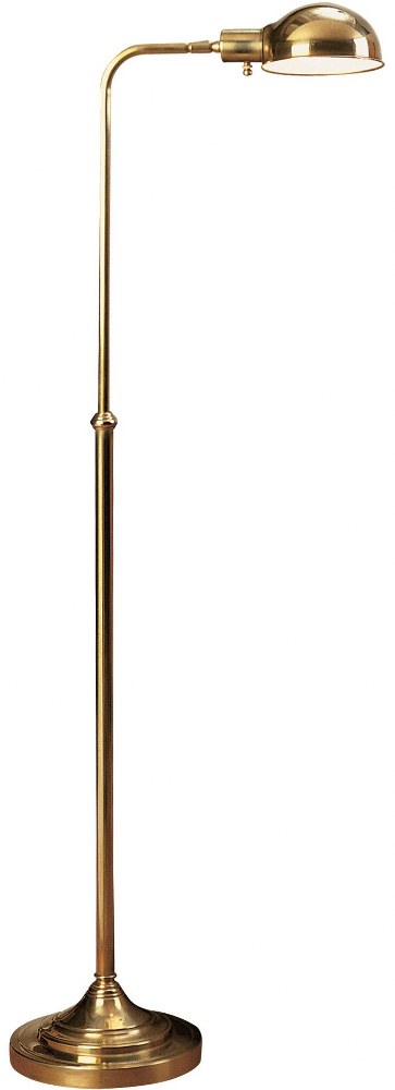 Robert Abbey Lighting-1505-Kinetic Brass 1-Light Floor Lamp 37.5 Inches Tall   Antique Brass Finish with Metal Shade