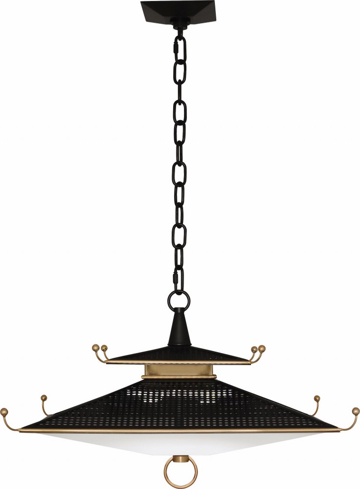 Robert Abbey Lighting-150-Williamsburg Spotswood-23W 1 LED Pendant-21 Inches Wide by 13 Inches High   Deep Patina Bronze/Modern Brass Finish