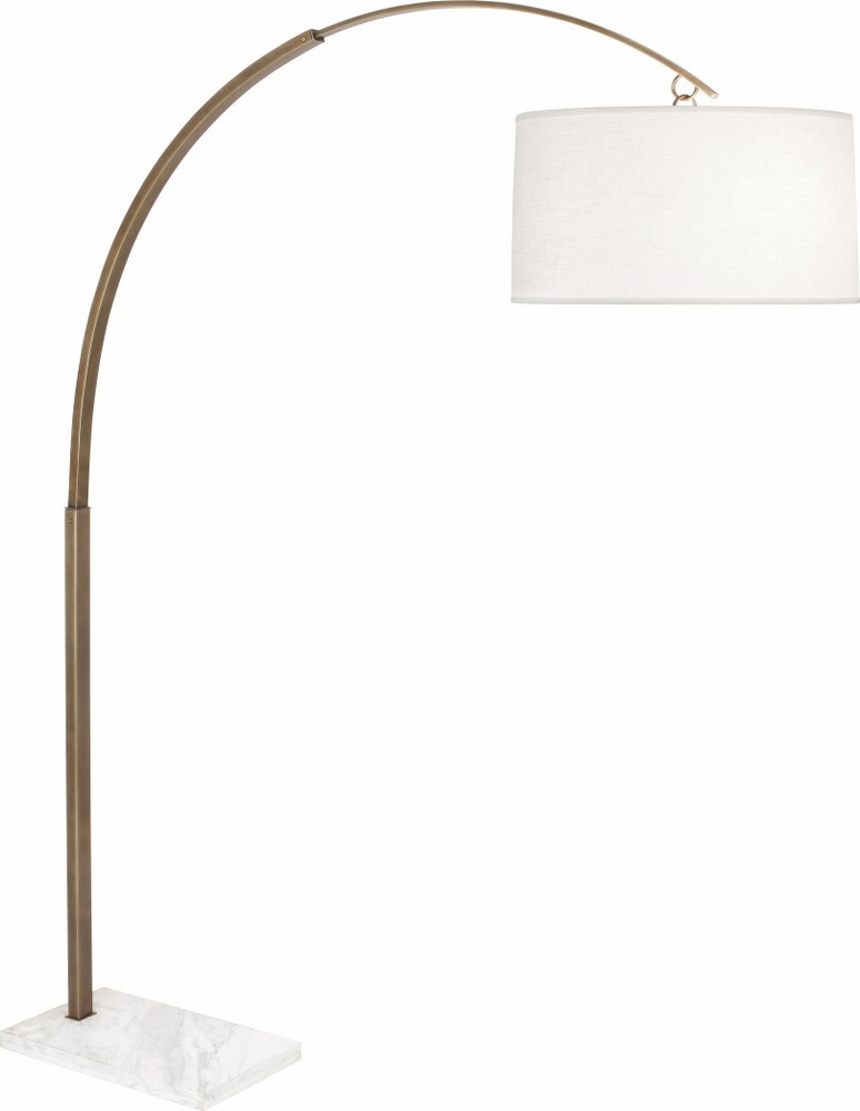 Floor Lamp Brass Linen Shade Robert Abbey