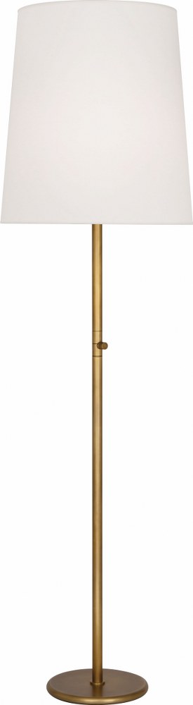 Robert Abbey Lighting-2801W-Rico Espinet Buster Floor Lamp 12 Inches Wide and 79.5 Inches Tall   Aged Brass Finish with Fondine Fabric Shade