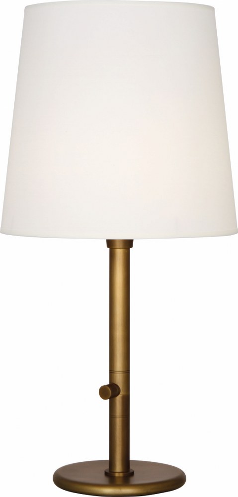 Robert Abbey Lighting-2803W-Rico Espinet Buster Chica 1-Light Accent Lamp 8 Inches Wide and 28.75 Inches Tall Aged Brass Fondine Polished Nickel Finish with Fondine Fabric Shade