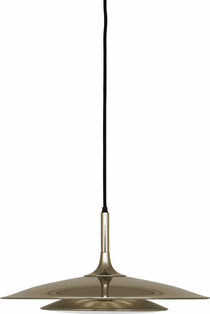 Robert Abbey Lighting-3390-Axiom - Three Light Pendant   Polished Gold Finish Finish with Polished Gold Metal Shade