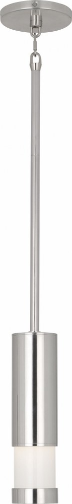 Robert Abbey Lighting-595-Peek-One Light Pendant-3 Inches Wide by 11.25 Inches High   Polished Aluminum Finish