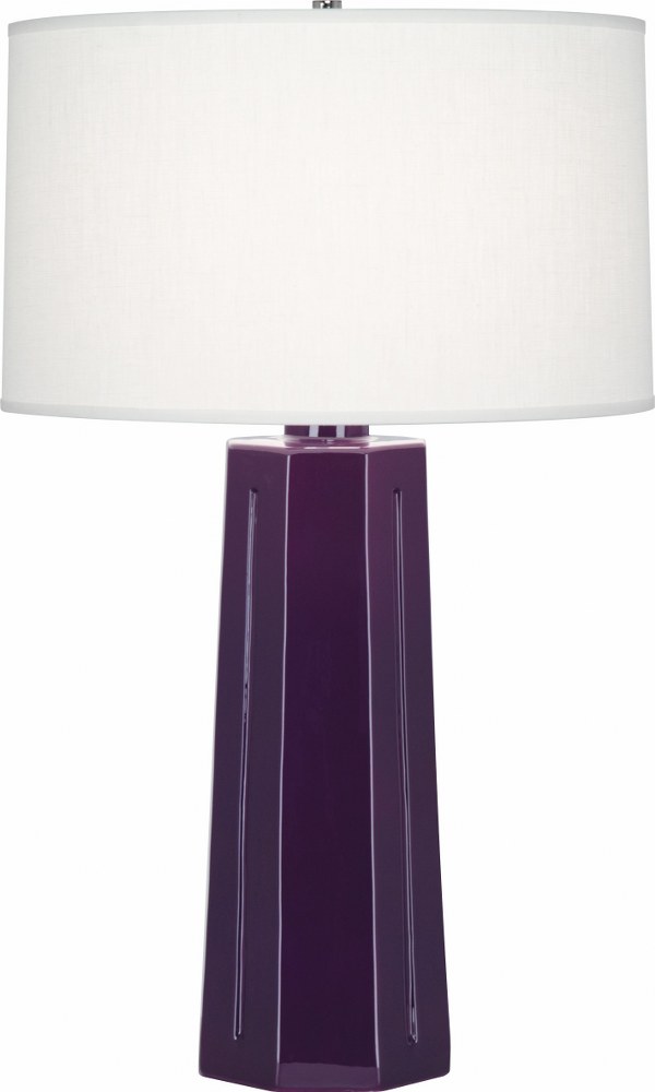 Robert Abbey Lighting-979-Mason 1-Light Table Lamp 6.5 Inches Wide and 25.875 Inches Tall Amethyst  Celadon Glazed Finish