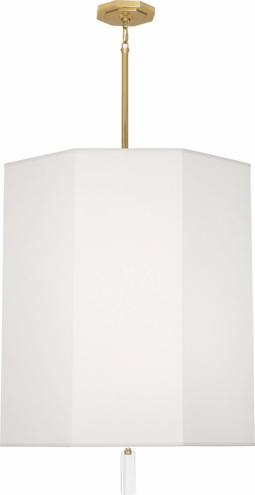 Robert Abbey Lighting-AW202-Kate-Six Light Pendant-23.75 Inches Wide by 29.25 Inches High   Modern Brass Finish with Clear Crystal