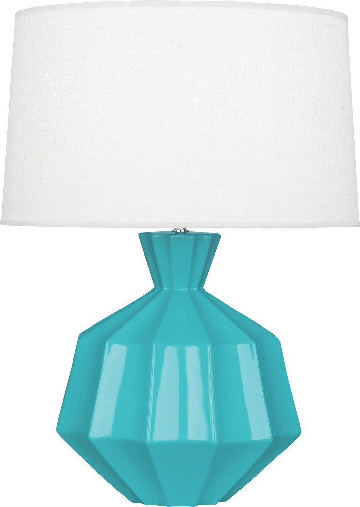 Robert Abbey Lighting-EB999-Orion 1-Light Table Lamp 13.625 Inches Wide and 27 Inches Tall Egg Blue  Amethyst Finish