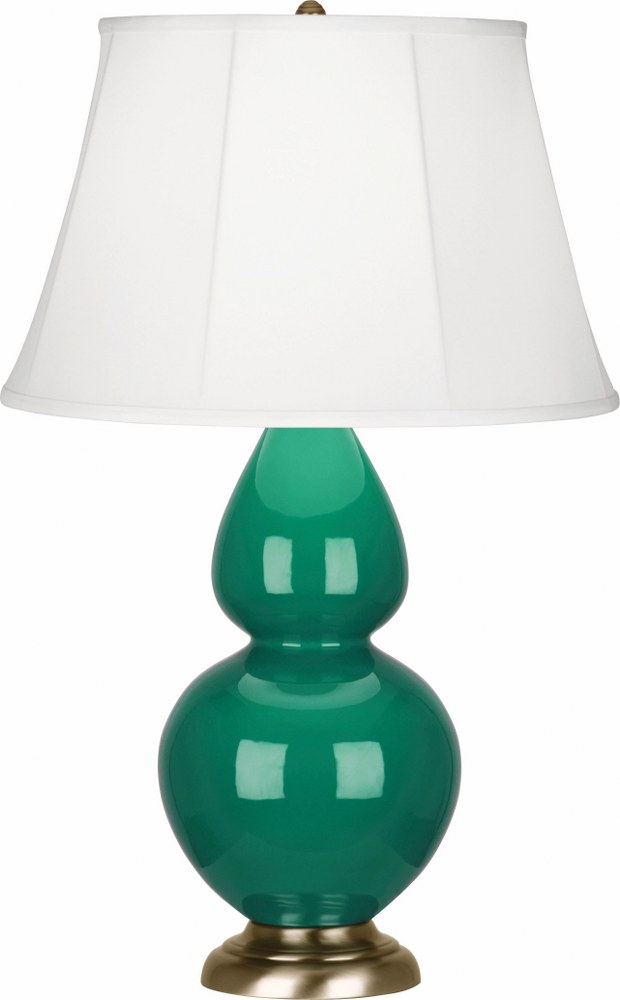 Robert Abbey Lighting-EG20-Double Gourd - 1 Light Table Lamp-31 Inches Tall and 9.5 Inches Wide Emerald Green Antique Brass Double Gourd - 1 Light Table Lamp-31 Inches Tall and 9.5 Inches Wide