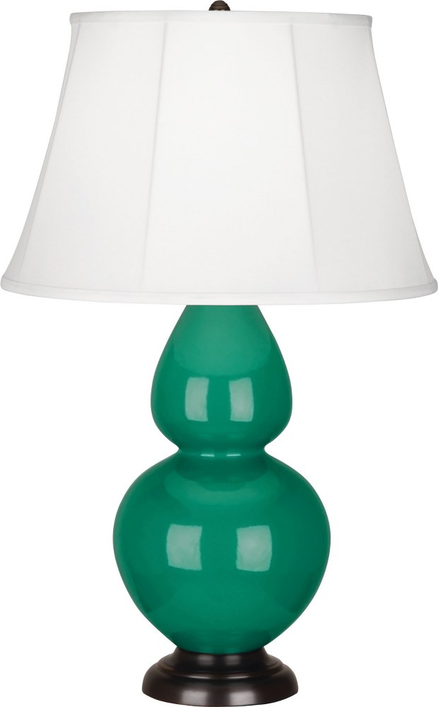 Robert Abbey Lighting-EG21-Double Gourd - 1 Light Table Lamp-31 Inches Tall and 9.5 Inches Wide Emerald Green Deep Patina Bronze Double Gourd - 1 Light Table Lamp-31 Inches Tall and 9.5 Inches Wide