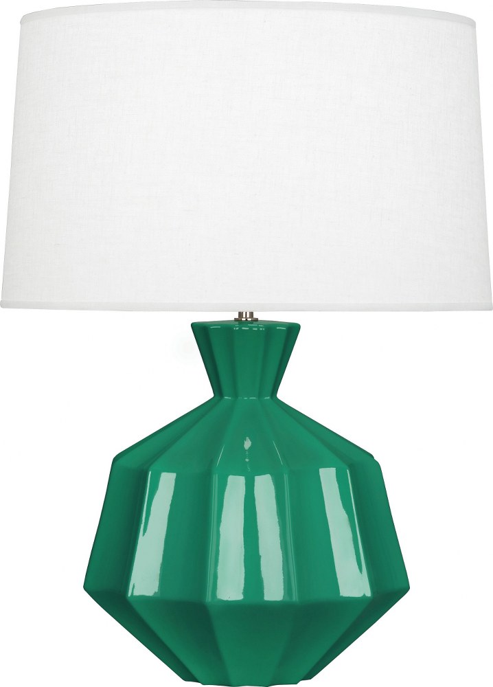 Robert Abbey Lighting-EG999-Orion 1-Light Table Lamp 13.625 Inches Wide and 27 Inches Tall Emerald Green  Amethyst Finish