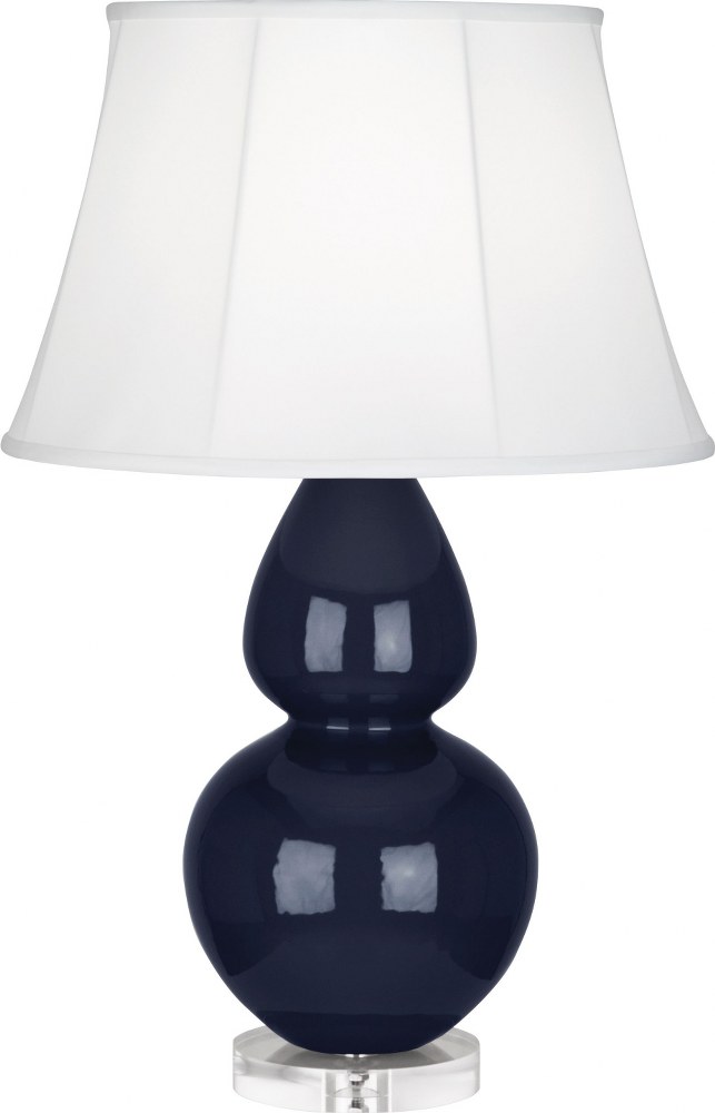 Robert Abbey Lighting-MB23-Double Gourd 1-Light Table Lamp 30 Inches Tall Midnight Blue Ivory Double Gourd 1-Light Table Lamp 30 Inches Tall