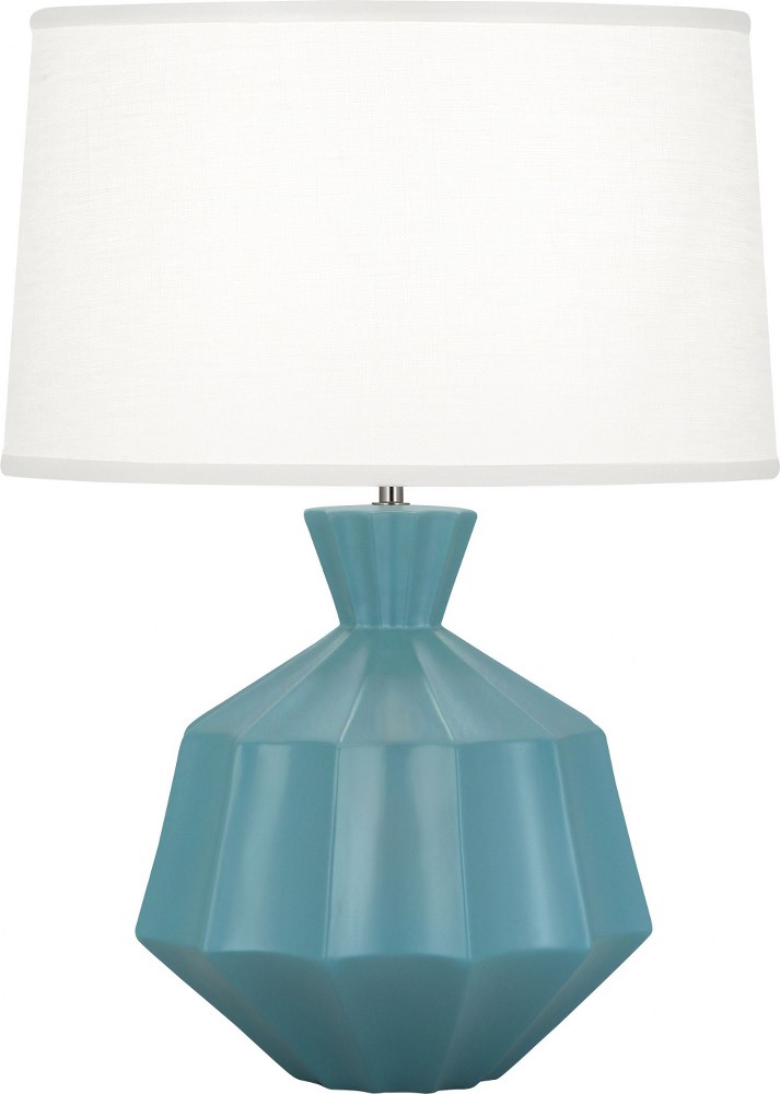 Robert Abbey Lighting-MOB17-Orion 1-Light Table Lamp 13.625 Inches Wide and 27 Inches Tall Matte Steel Blue  Amethyst Finish