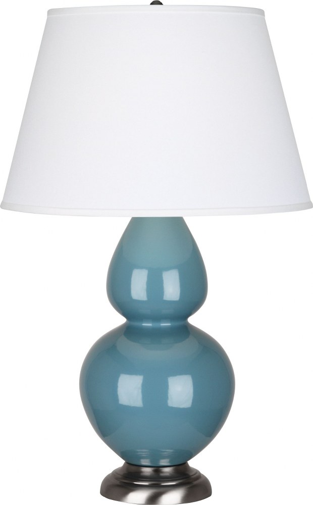 Robert Abbey Lighting-OB22X-Double Gourd - 1 Light Table Lamp-31 Inches Tall and 9.5 Inches Wide Steel Blue Antique Silver Double Gourd - 1 Light Table Lamp-31 Inches Tall and 9.5 Inches Wide