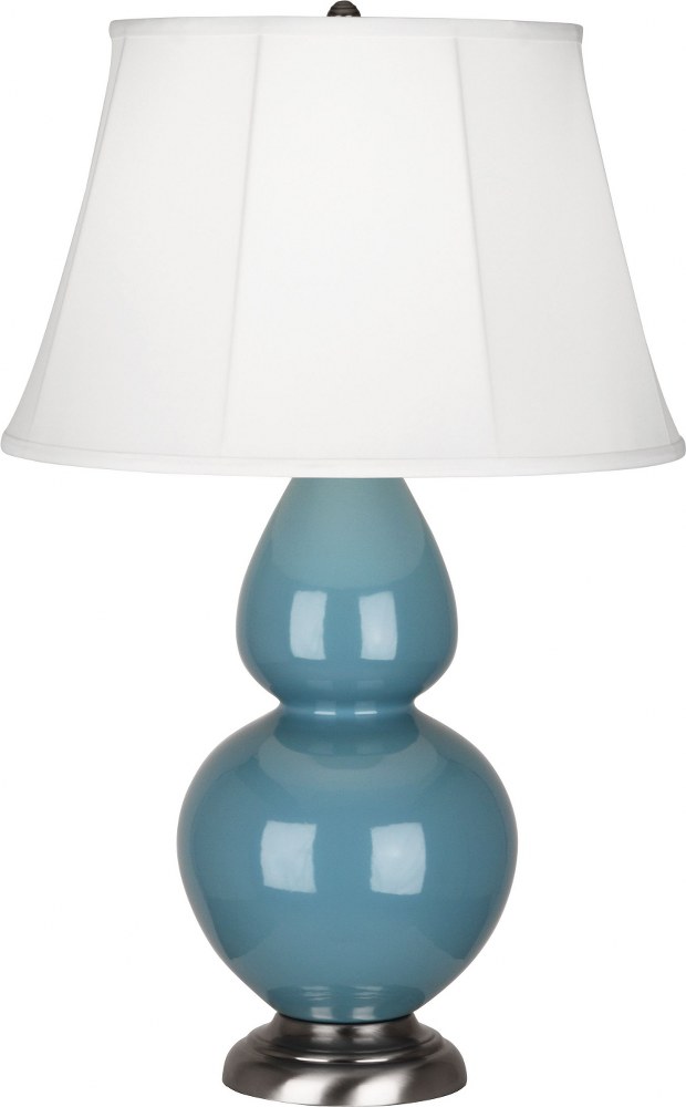 Robert Abbey Lighting-OB22-Double Gourd - 1 Light Table Lamp-31 Inches Tall and 9.5 Inches Wide Steel Blue Antique Silver Double Gourd - 1 Light Table Lamp-31 Inches Tall and 9.5 Inches Wide