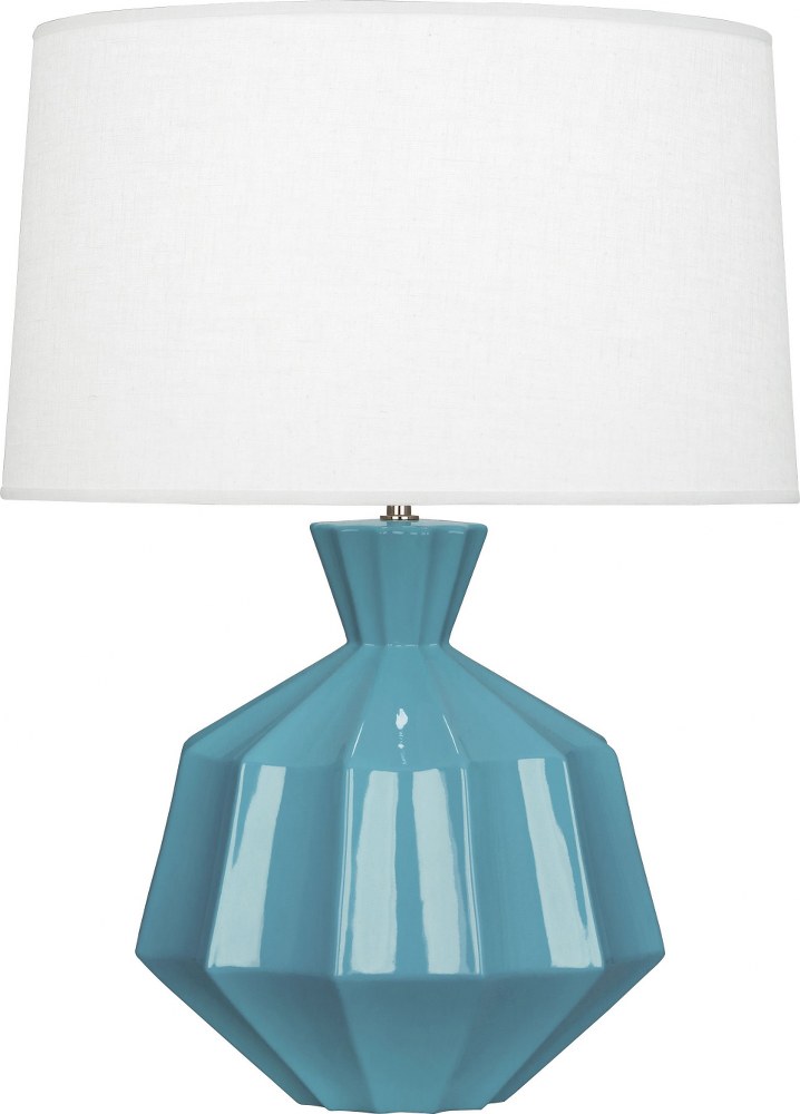 Robert Abbey Lighting-OB999-Orion 1-Light Table Lamp 13.625 Inches Wide and 27 Inches Tall Steel Blue  Amethyst Finish