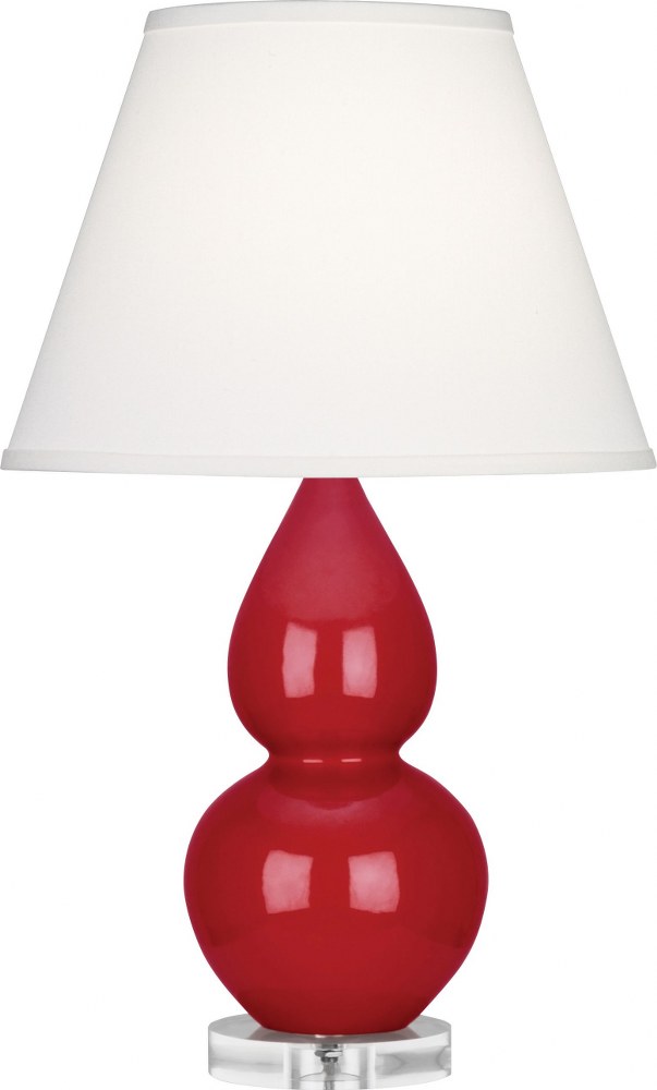 Robert Abbey Lighting-RR13X-Small Double Gourd 1-Light Accent Lamp 6 Inches Wide and 22 Inches Tall Ruby Red Pearl Small Double Gourd 1-Light Accent Lamp 6 Inches Wide and 22 Inches Tall