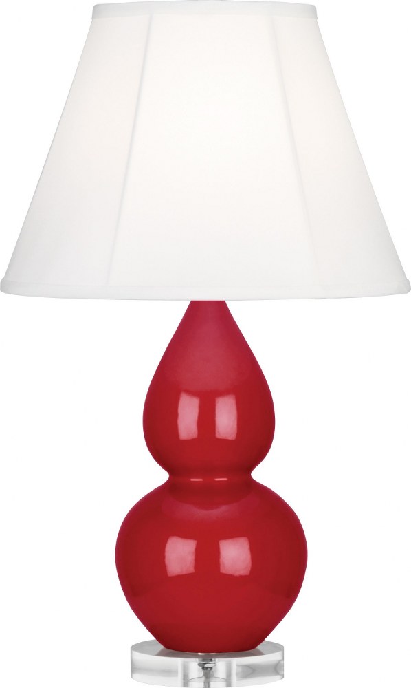 Robert Abbey Lighting-RR13-Small Double Gourd 1-Light Accent Lamp 6 Inches Wide and 22 Inches Tall Ruby Red Ivory Small Double Gourd 1-Light Accent Lamp 6 Inches Wide and 22 Inches Tall