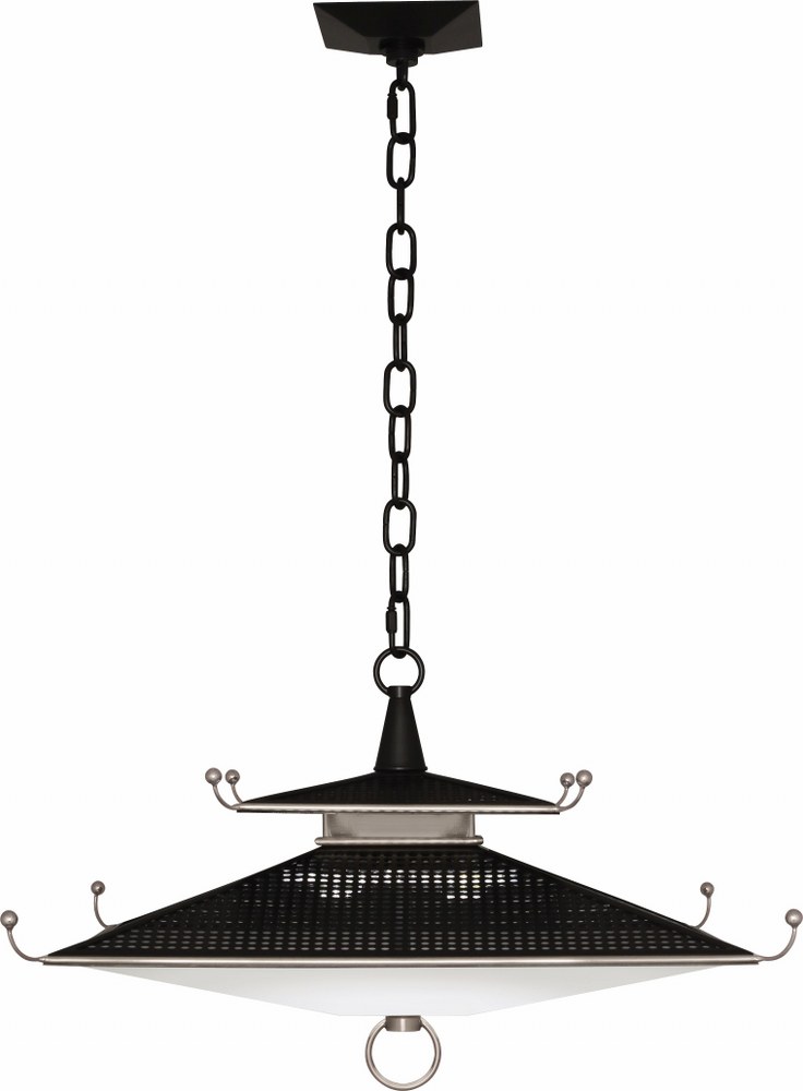 Robert Abbey Lighting-S150-Williamsburg Spotswood-23W 1 LED Pendant-21 Inches Wide by 13 Inches High   Deep Patina Bronze/Antique Silver Finish