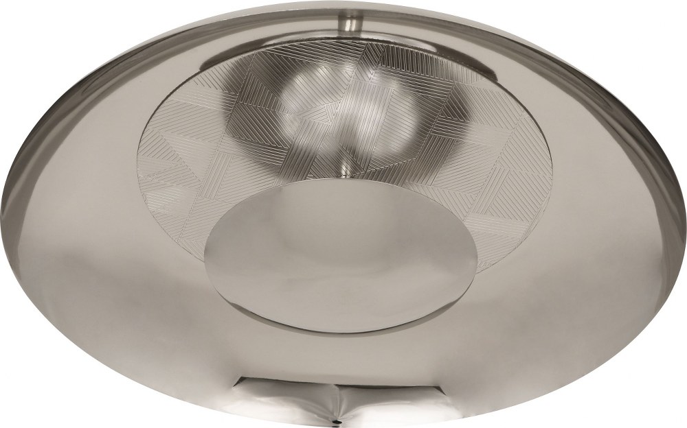 Robert Abbey Lighting-S626-Michael Berman Brut-15W 1 LED Flush Mount-17.75 Inches Wide by 4.5 Inches High   Polished Nickel Finish