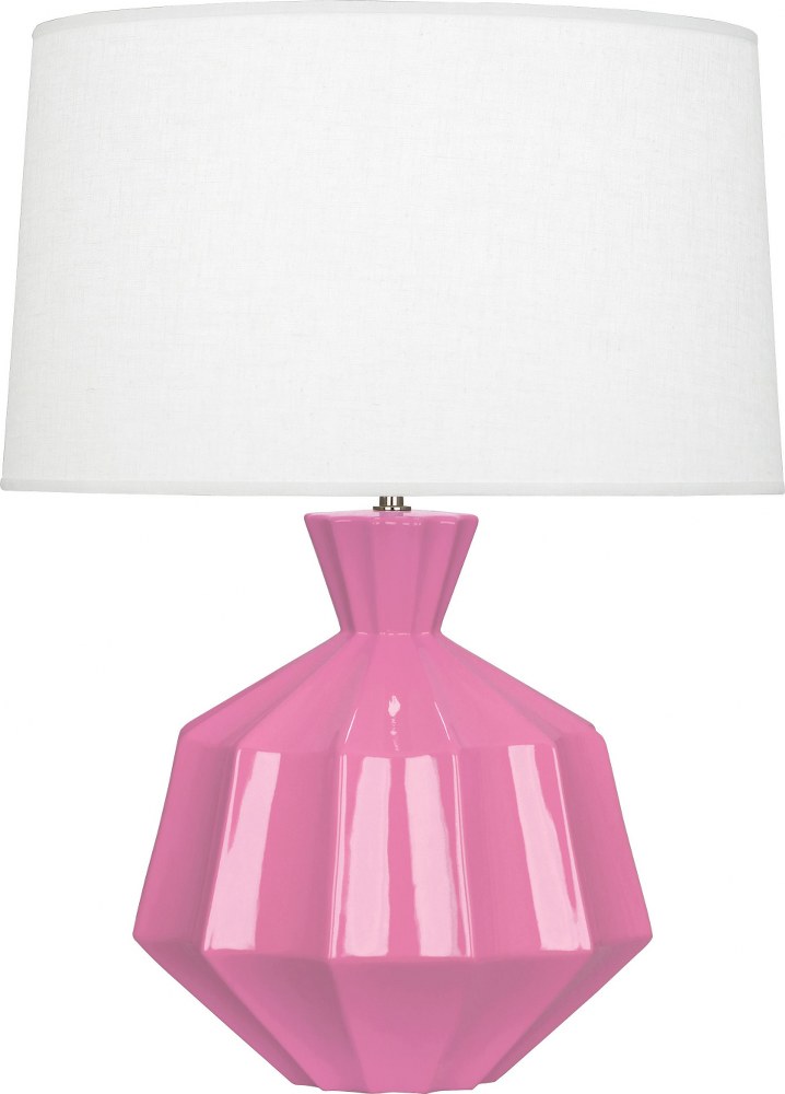 Robert Abbey Lighting-SP999-Orion 1-Light Table Lamp 13.625 Inches Wide and 27 Inches Tall Schiaparelli Pink  Amethyst Finish