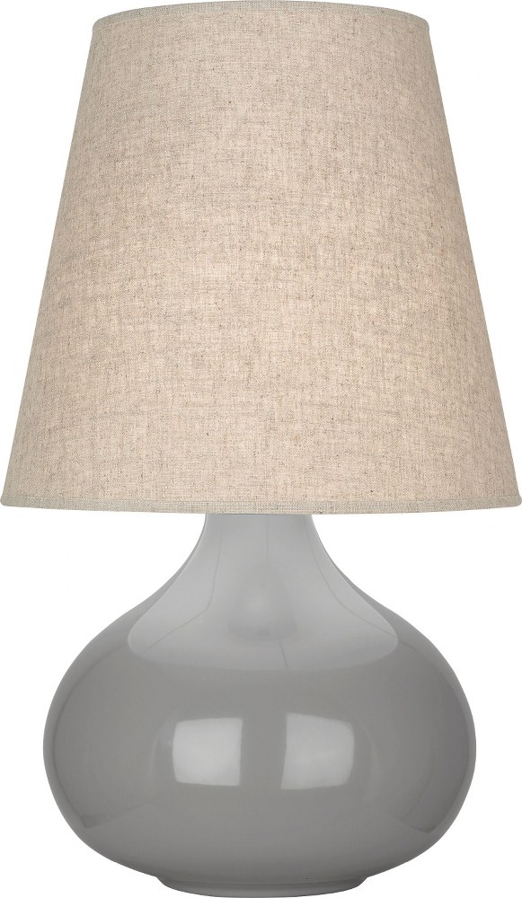 Robert Abbey Lighting-ST91-June 1-Light Accent Lamp 11.875 Inches Wide and 23.5 Inches Tall Smoky Taupe Buff June 1-Light Accent Lamp 11.875 Inches Wide and 23.5 Inches Tall