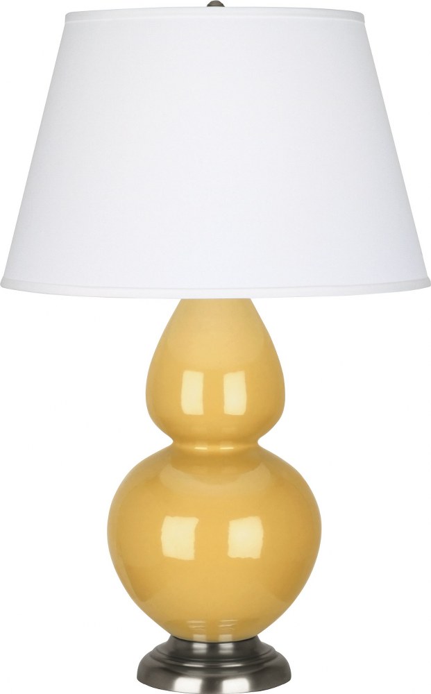 Robert Abbey Lighting-SU22X-Double Gourd - 1 Light Table Lamp-31 Inches Tall and 9.5 Inches Wide Sunset Yellow Antique Silver Double Gourd - 1 Light Table Lamp-31 Inches Tall and 9.5 Inches Wide