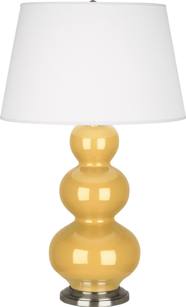 Robert Abbey Lighting-SU42X-Triple Gourd - 1 Light Table Lamp-32.75 Inches Tall and 10 Inches Wide Sunset Yellow Antique Silver Triple Gourd - 1 Light Table Lamp-32.75 Inches Tall and 10 Inches Wide