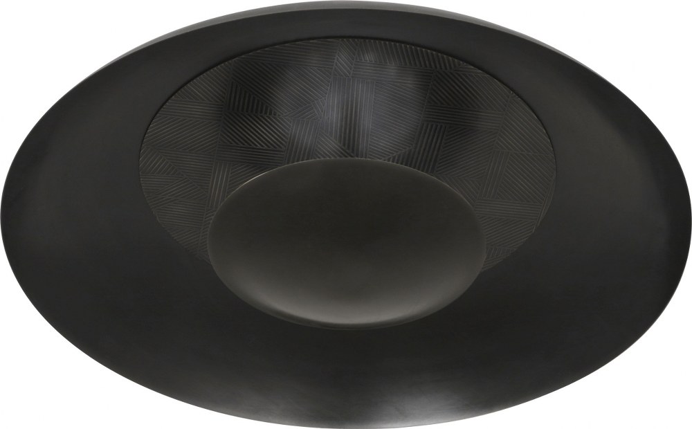 Robert Abbey Lighting-Z626-Michael Berman Brut-15W 1 LED Flush Mount-17.75 Inches Wide by 4.5 Inches High   Deep Patina Bronze Finish