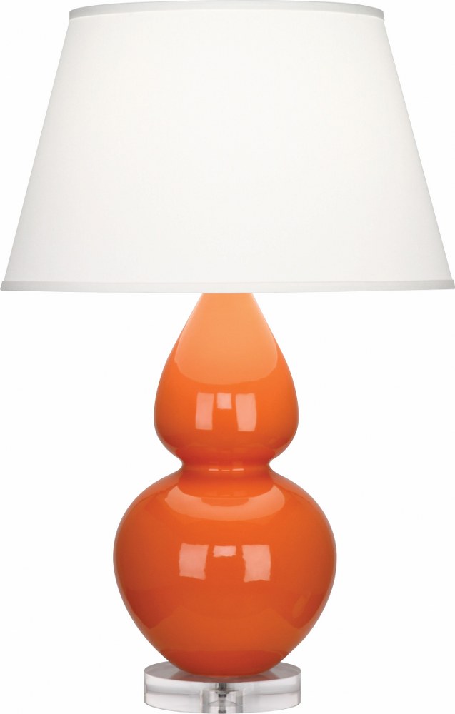 Robert Abbey Lighting-A675X-Double Gourd 1-Light Table Lamp 30 Inches Tall Pumpkin Pearl Double Gourd 1-Light Table Lamp 30 Inches Tall