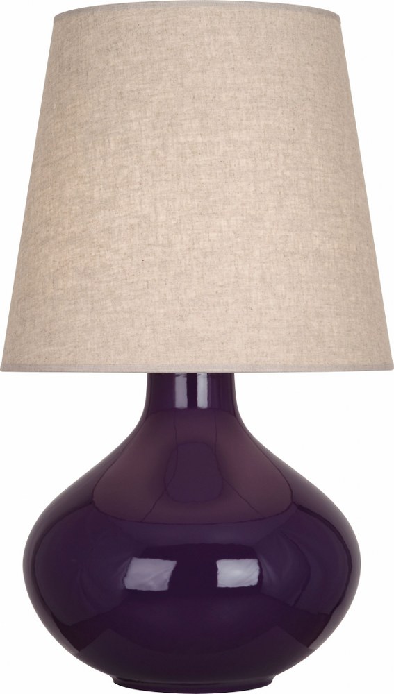 Robert Abbey Lighting-AM991-June 1-Light Table Lamp 15.75 Inches Wide and 30.75 Inches Tall Amethyst Buff June 1-Light Table Lamp 15.75 Inches Wide and 30.75 Inches Tall