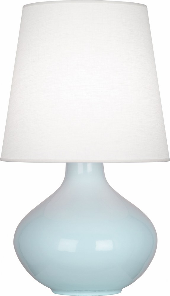 Robert Abbey Lighting-BB993-June 1-Light Table Lamp 15.75 Inches Wide and 30.75 Inches Tall Baby Blue Oyster June 1-Light Table Lamp 15.75 Inches Wide and 30.75 Inches Tall