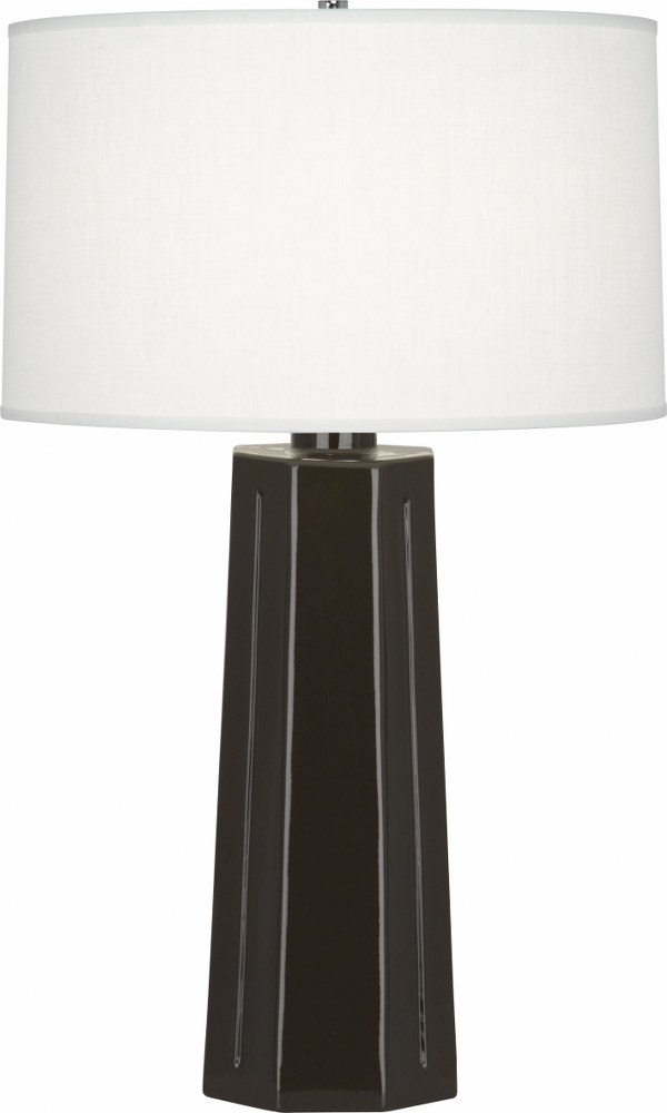 Robert Abbey Lighting-CF960-Mason 1-Light Table Lamp 6.5 Inches Wide and 25.875 Inches Tall Coffee  Celadon Glazed Finish