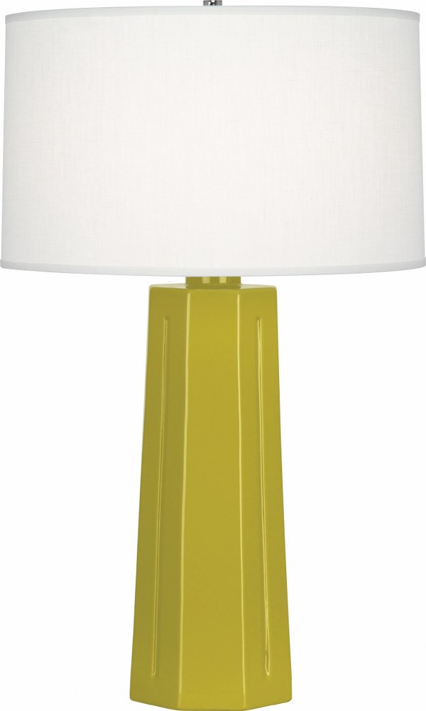 Robert Abbey Lighting-CI960-Mason 1-Light Table Lamp 6.5 Inches Wide and 25.875 Inches Tall Citron  Celadon Glazed Finish