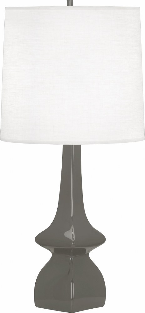 Robert Abbey Lighting-CR210-Jasmine 1-Light Table Lamp 5.375 Inches Wide and 31 Inches Tall Ash  Melon Glazed Finish with Oyster Linen Shade