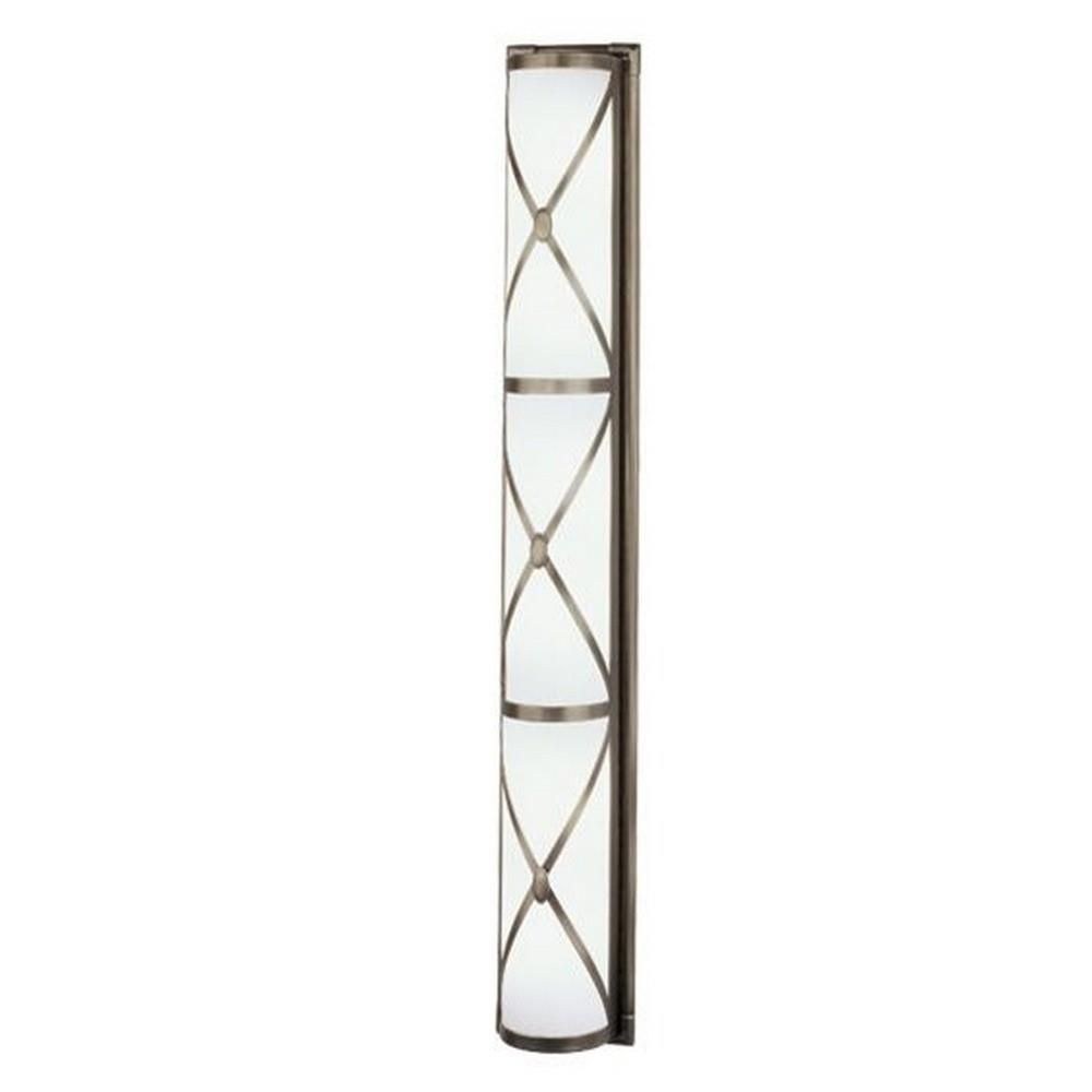 Robert Abbey Lighting-D1988-Chase - 6 Light Wall Sconce  Dark Antique Nickel Finish with Frosted White Cased Glass