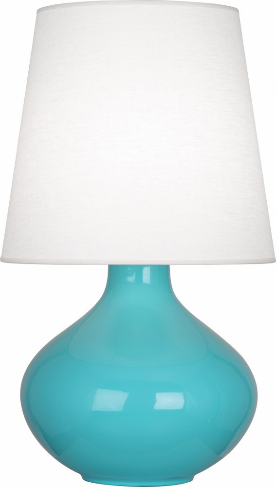 Robert Abbey Lighting-EB993-June 1-Light Table Lamp 15.75 Inches Wide and 30.75 Inches Tall Egg Blue Oyster June 1-Light Table Lamp 15.75 Inches Wide and 30.75 Inches Tall