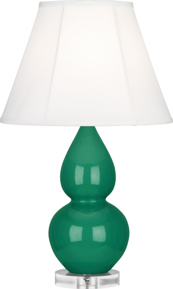 Robert Abbey Lighting-EG13-Small Double Gourd 1-Light Accent Lamp 6 Inches Wide and 22 Inches Tall Emerald Green Ivory Small Double Gourd 1-Light Accent Lamp 6 Inches Wide and 22 Inches Tall