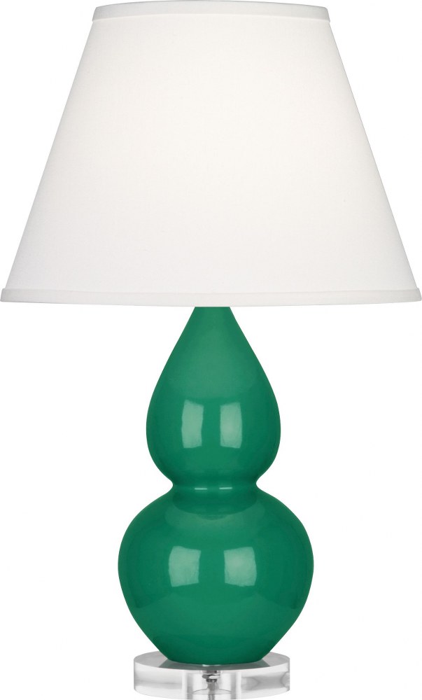 Robert Abbey Lighting-EG13X-Small Double Gourd 1-Light Accent Lamp 6 Inches Wide and 22 Inches Tall Emerald Green Pearl Small Double Gourd 1-Light Accent Lamp 6 Inches Wide and 22 Inches Tall