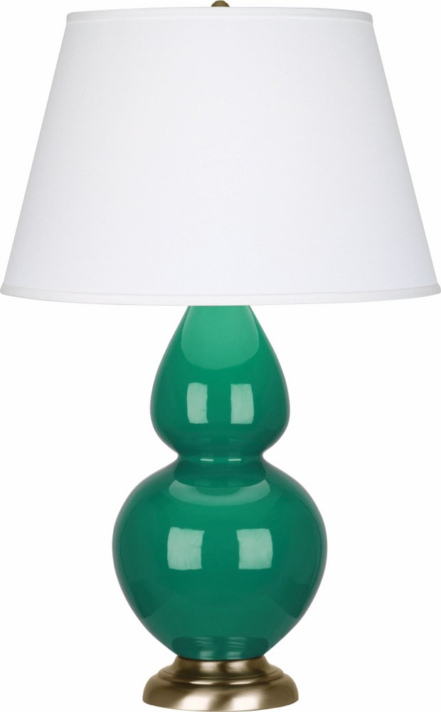 Robert Abbey Lighting-EG20X-Double Gourd - 1 Light Table Lamp-31 Inches Tall and 9.5 Inches Wide Emerald Green Antique Brass Double Gourd - 1 Light Table Lamp-31 Inches Tall and 9.5 Inches Wide