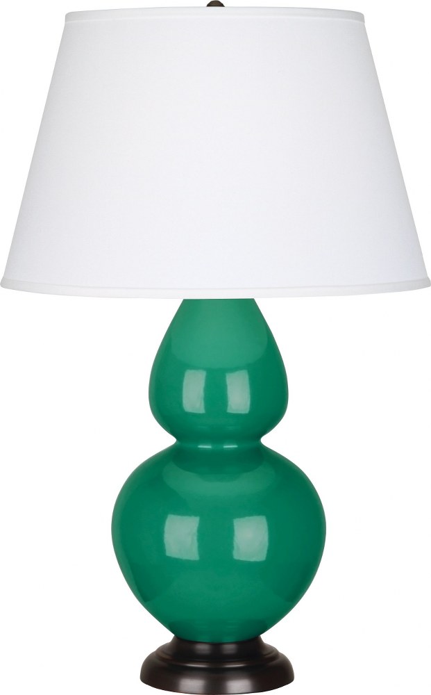 Robert Abbey Lighting-EG21X-Double Gourd - 1 Light Table Lamp-31 Inches Tall and 9.5 Inches Wide Emerald Green Deep Patina Bronze Double Gourd - 1 Light Table Lamp-31 Inches Tall and 9.5 Inches Wide