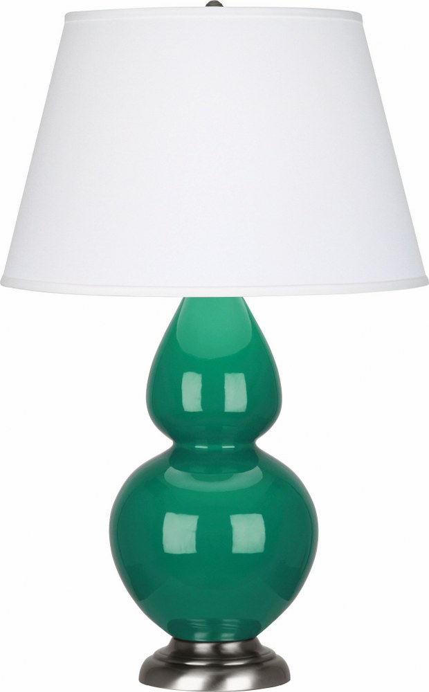 Robert Abbey Lighting-EG22X-Double Gourd - 1 Light Table Lamp-31 Inches Tall and 9.5 Inches Wide Emerald Green Antique Silver Double Gourd - 1 Light Table Lamp-31 Inches Tall and 9.5 Inches Wide