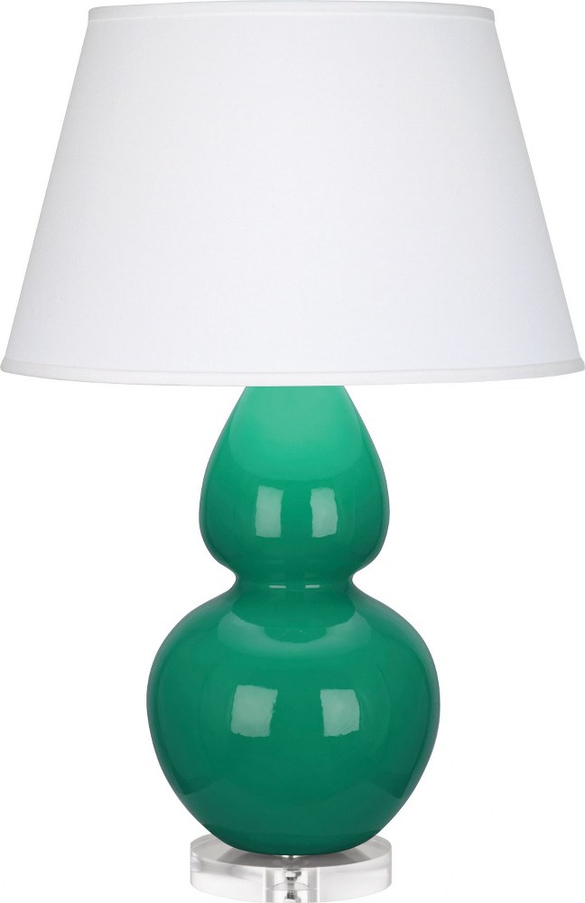 Robert Abbey Lighting-EG23X-Double Gourd 1-Light Table Lamp 30 Inches Tall Emerald Green Pearl Double Gourd 1-Light Table Lamp 30 Inches Tall