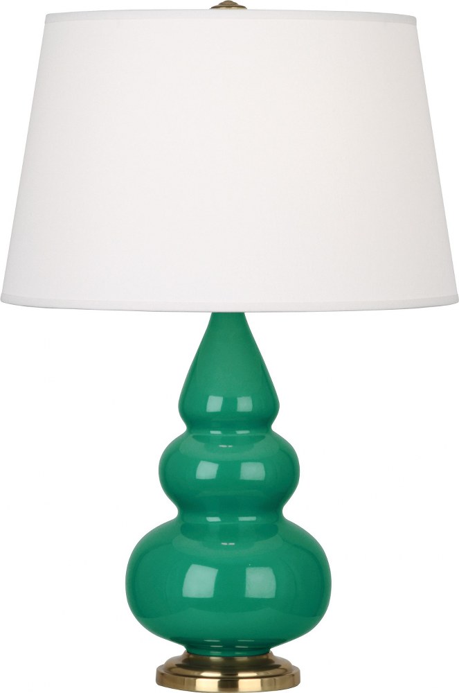 Robert Abbey Lighting-EG30X-Small Triple Gourd - 1 Light Accent Lamp-24.38 Inches Tall and 15 Inches Wide Emerald Green Antique Brass Small Triple Gourd - 1 Light Accent Lamp-24.38 Inches Tall and 15 