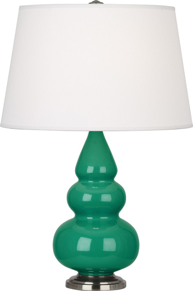 Robert Abbey Lighting-EG32X-Small Triple Gourd - 1 Light Accent Lamp-24.38 Inches Tall and 15 Inches Wide Emerald Green Antique Silver Small Triple Gourd - 1 Light Accent Lamp-24.38 Inches Tall and 15