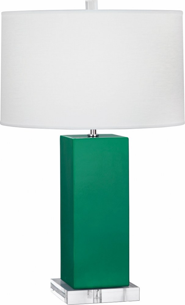 Robert Abbey Lighting-EG995-Harvey 1-Light Table Lamp 6.25 Inches Wide and 33 Inches Tall Emerald Green  Harvey 1-Light Table Lamp 6.25 Inches Wide and 33 Inches Tall