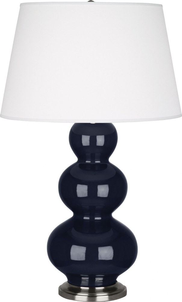 Robert Abbey Lighting-MB42X-Triple Gourd - 1 Light Table Lamp-32.75 Inches Tall and 10 Inches Wide Midnight Blue Antique Silver Triple Gourd - 1 Light Table Lamp-32.75 Inches Tall and 10 Inches Wide